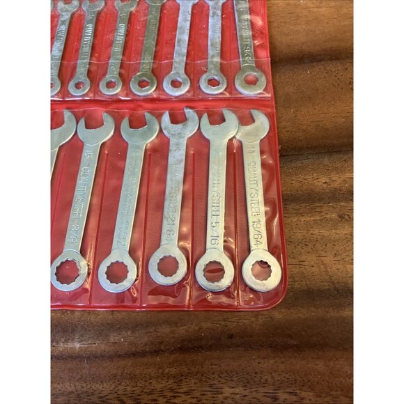 VINTAGE QUALITY STEEL 18pc. WRENCH SET COMBINATION OPEN END/BOX END JAPAN - Picture 7 of 12